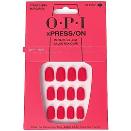 OPI OPI xPRESS/ON Press on Nails | Short Round Light Solid Nail Art Press On Nails | With Nail Glue | Long Lasting, Reusable, Non-damaging