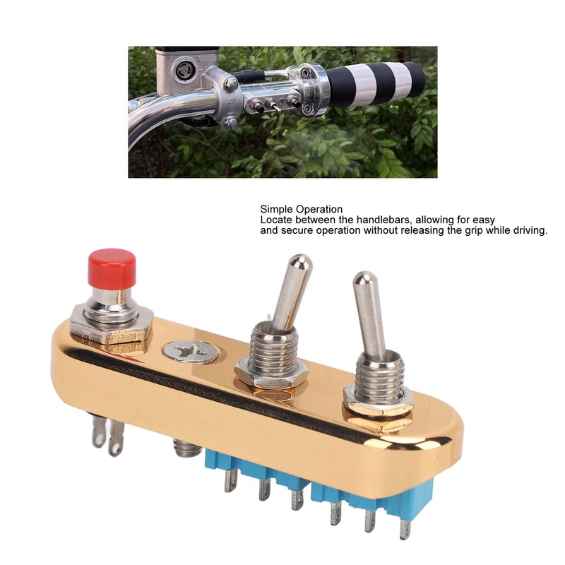 Motorcycle Handlebar Switch Button Stop Start Horn Light Self Resetting