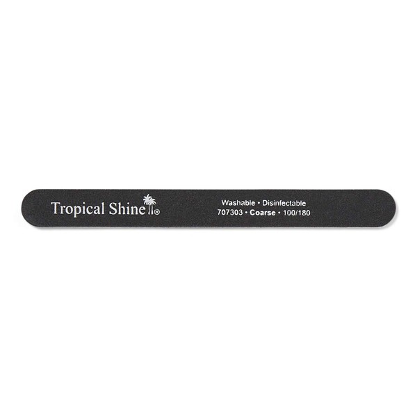 Tropical Shine Black Cushion Nail File Coarse 100/180 Black