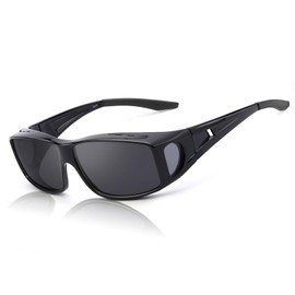 VIEWBETTER Polarized Fit Over Glasses Sunglasses for Men UV Protection Wrap Around Snap On Shades for Driving/Fishing SGv11
