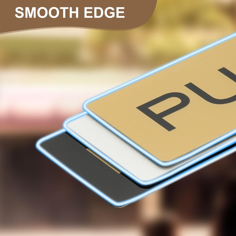 PATIKIL 1Set Push Pull Door Stickers, 2x4.7in Push and Pull