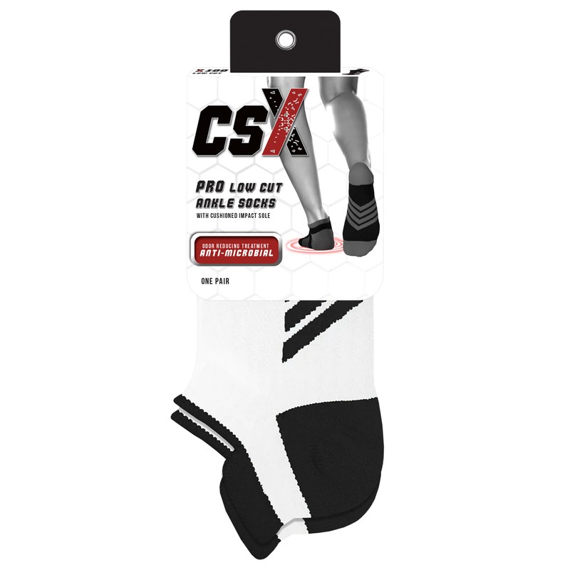 CSX Ankle Socks, Arch Support Compression, Men and Women Low