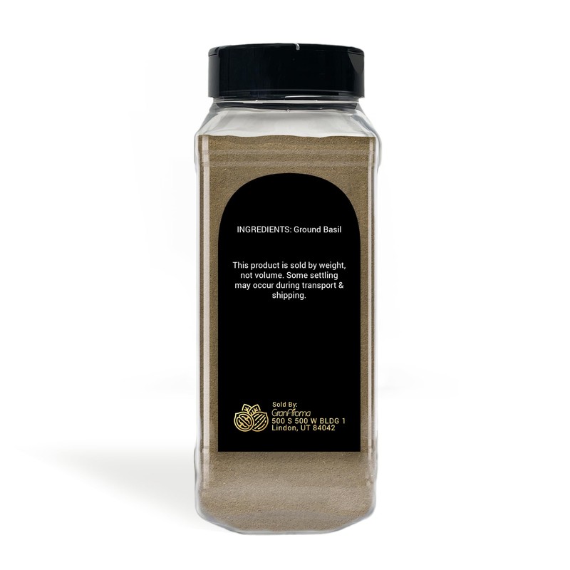 GranAroma Ground Basil, 13.2 oz, Peppery Flavor, Sauces & Dressings,