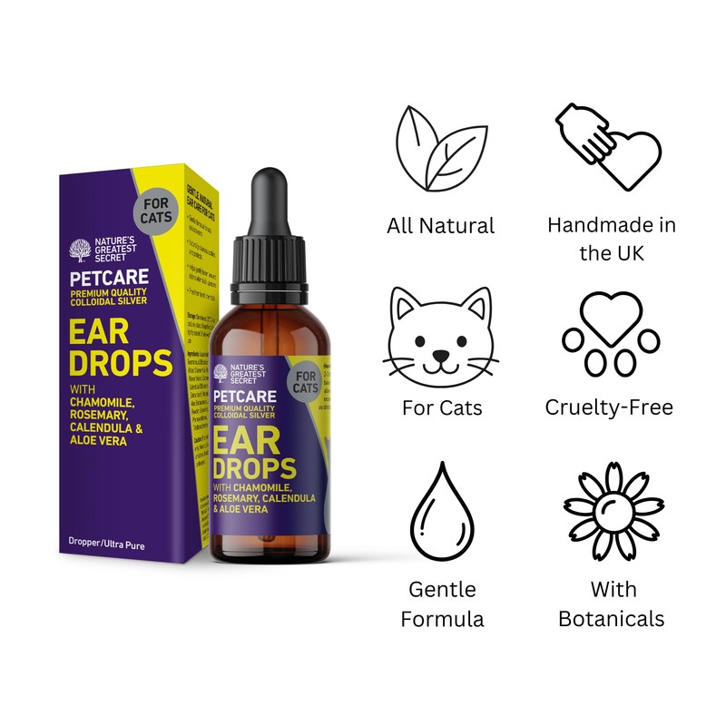 Nature's Greatest Secret Ear Drops for Cats 30ml | Colloidal
