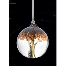 D&J Glassware New Beginnings Tree of Life Glass Friendship Ball Ornament