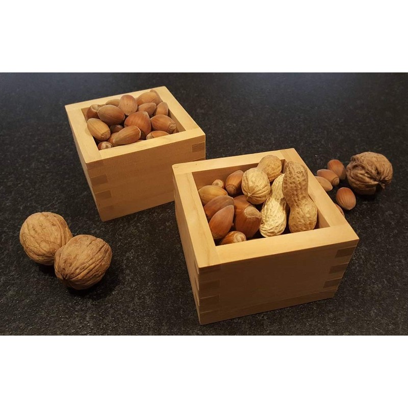 EDOYA Hinoki Wood Sake Cups (Set of 2) Japanese Box