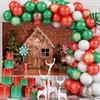 Mocsicka 10x8ft Christmas Photo Backdrop Christmas Wooden House Candy Tree