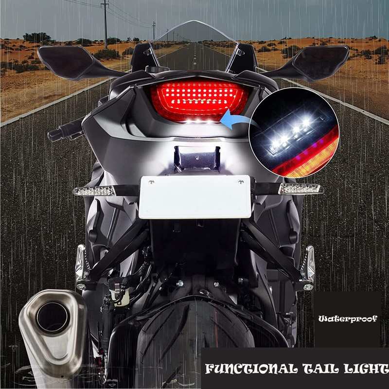 Anki HappiGo ANKIA 12V Universal LED Motorcycle Integrated Brake Tail