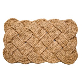 Iron Gate - Natural Jute Rope Woven Doormat 18x30 - Single Pack - 100% All Natural Fibers - Eco-Friendly - Classic Interwoven Rope Design