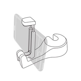 Aulkeysa Car Seat Hook, Car Storage Hook, Headrest, Car Hook, Luggage Hook, Cell Phone Holder, For Car Backseat Use, Luggage Hang, Car Holder, Universal, Adjustable, Load Capacity 11.0 lbs (5 kg)