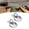 2pcs Stainless Steel Pad Eye Plate High Strength Highly Polished