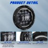 SHENKENUO For Hummer H2 2003-2009 Pair 7" inch Round LED