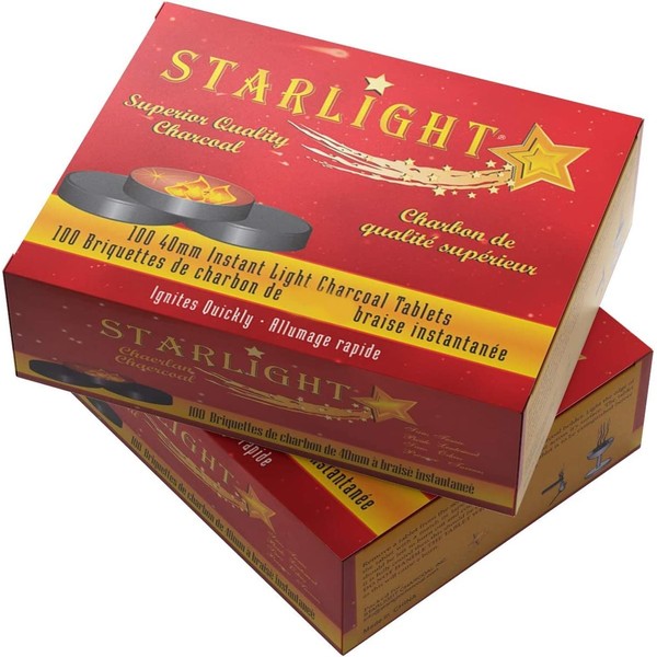 Starlight Charcoal 33mm Instant Light Charcoal Tablets