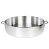 Thunder Group 35 Quart Aluminum Braiser with Lid, Silver