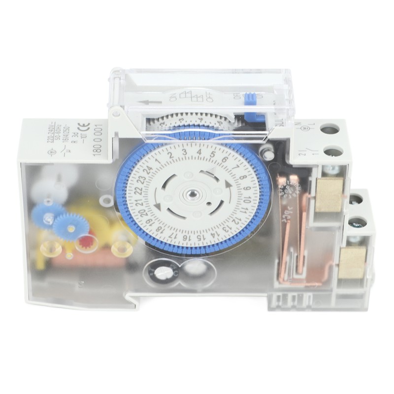 Time Switch Transparent 24h Mechanical Timer Switch with Battery for