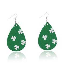 Healeved 10 Pairs Drop Shaped PU Leather Earrings for Women Decorative Ear Jewelry Random Styles Chic and Lightweight Daily Wear Accessories