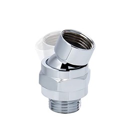 NearMoon - Adaptador de bola giratoria para cabezal de ducha – Conector de ducha de latón macizo, articulación de rótula ajustable universal con brazo de ducha (acabado cromado)