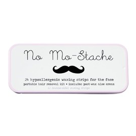 No Mo-Stache Shark Tank Lip Wax Strips for Hair Removal, 24 Hypoallergenic Waxing Strips For Upper Lip, Chin, Eyebrows, and Face