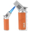 Butane Torch Lighter， Refillable Butane Torch with Safety Lock， Adjustable