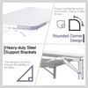 TEAMIX Wall Mounted Folding Table, White Floating Desk for Small