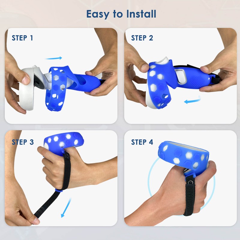 Controller Grip Cover Silicone VR Handle Protective Sleeve Anti Throw