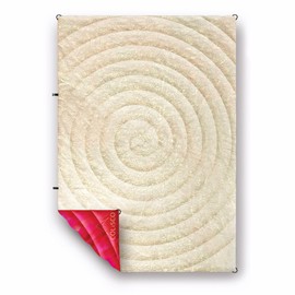 Colisco Tie Die Sherpa Camping Blanket - 52" X 75" Outdoor Camping Blanket - 100% Recycled Polyester Insulation - Waterproof Travel Blanket - Lightweight Puffer Blanket for Travels and Mountain