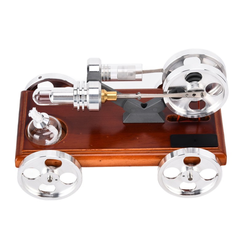Metal Stirling Engine Model Car Toy Kit Aluminum Alloy Science