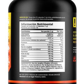 Inmun Blend 90 Cápsulas. Ingredientes naturales. Vitamina C, D3, Zinc, Echinacea, Oregano, Ajo y Jengibre. Immun Blend B Life.