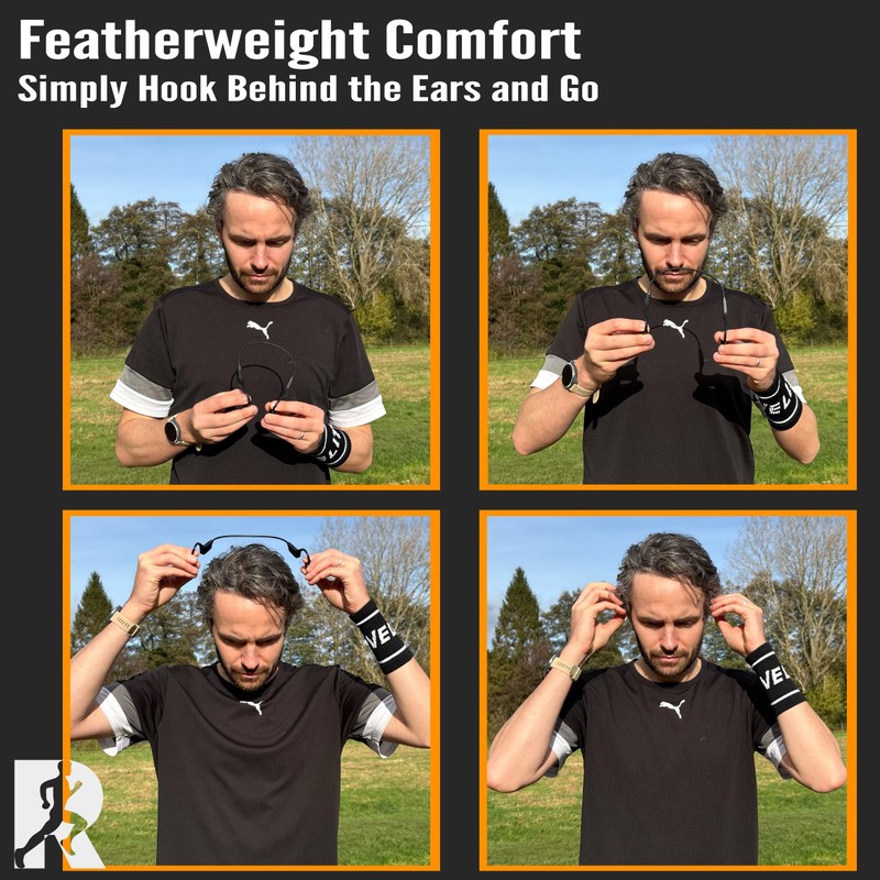 Runar RNR2 Bone Conduction Headphones – Wireless Running Headphones with