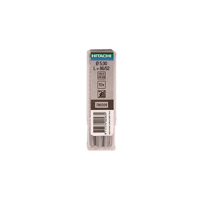 Hitachi – 780394 Drill Bit for Metal hss-din 338 Multipack