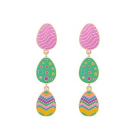 Easter Earrings for Women Funny Rabbit jewelry Egg Dangle Earrings Cute Bunny Spring Easter Holiday Jewelry (A:Egg Earrings)
