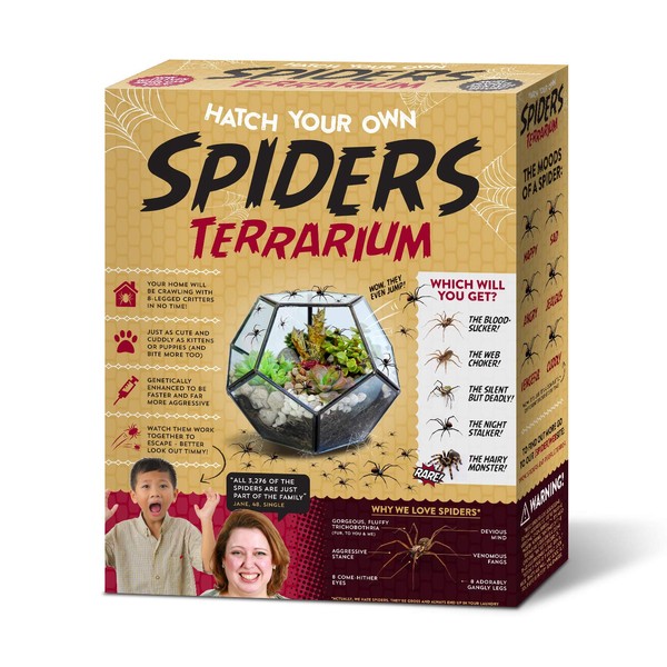 Prank Gift Box Hatch Your Own Spider Terrarium - Perfect Gag Gift and Funny White Elephant Idea