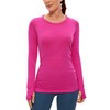 CRZ YOGA Women's Seamless Athletic Long Sleeves Sports Running Shirt