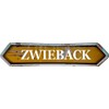 ZWIEBACK Golden Double Pointed end 8" Shaped Weathered Rustic Metal