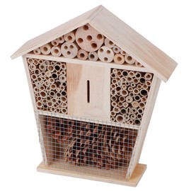 Haofy Casa de para Insectos de Abejas para Jardín, Construcción de de Pino, 9,8x8,7x2,6 Pulgadas, Educación