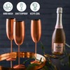 Oak & Steel - 8 Stainless Steel Champagne Flutes with