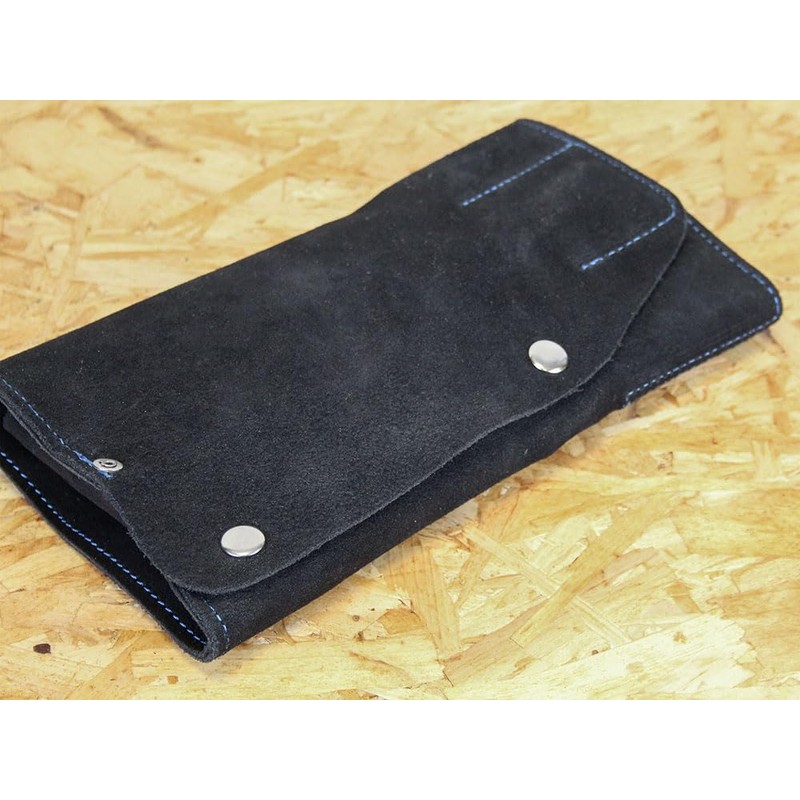 Faithfull 10 Pocket Black Suede Leather Tool Roll