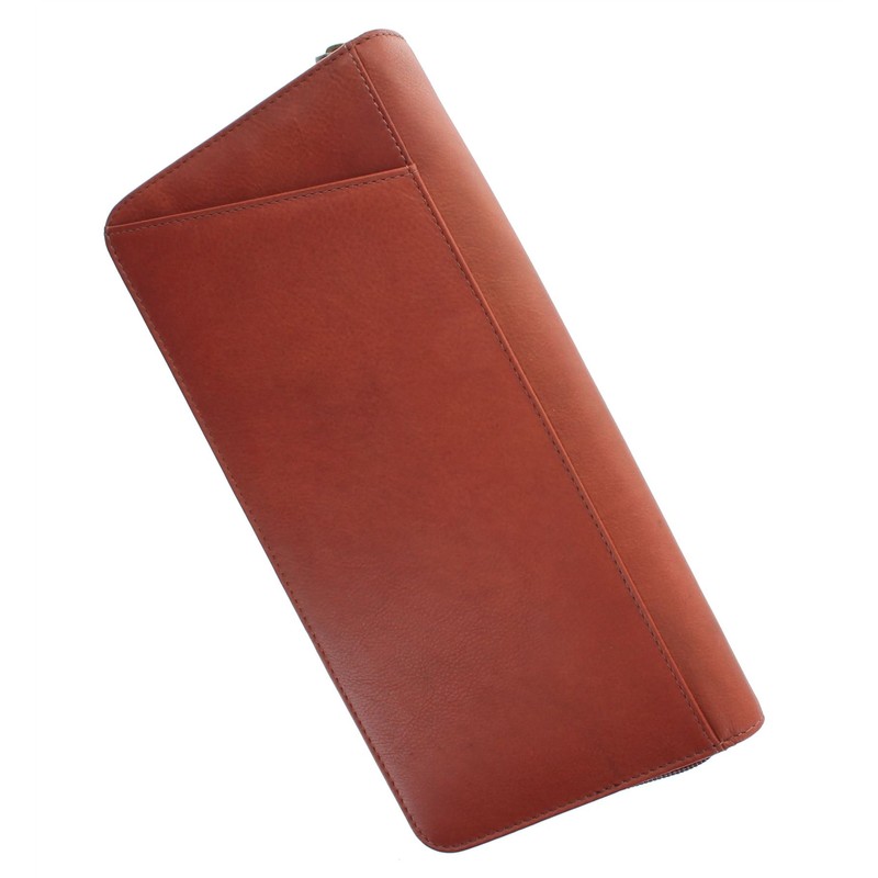 VISCONTI Leather Zipped Travel Document Holder & Strap RFID Blocking