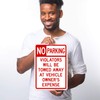 No Parking Signs Will be Towed, 10x14 Rust Free Aluminum,