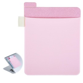Mouse Holder for Laptop Stick On, Universal Slim Wireless Mouse Pouch with Reusable Adhesive, Portable Mouses Pocket Sleeve Headset Storage Bags for Computer Office Home(Pink)