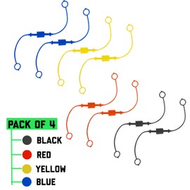 4 Set, 3/8 ISO A Hydraulic Hose Caps and Plugs Air Coupler Cover Male Dust Cap & Female Plug Cover, Quick Disconnects Air Hose Cover Port Plug Fittings with Retention Ring Keeps Cap Attached to Hose