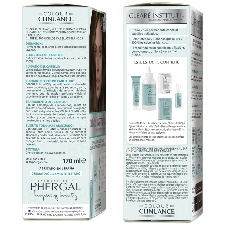 Clinuance Permanent Colouration without Ammonia, Sensitive Hair, 7.0 Blonde, 170
