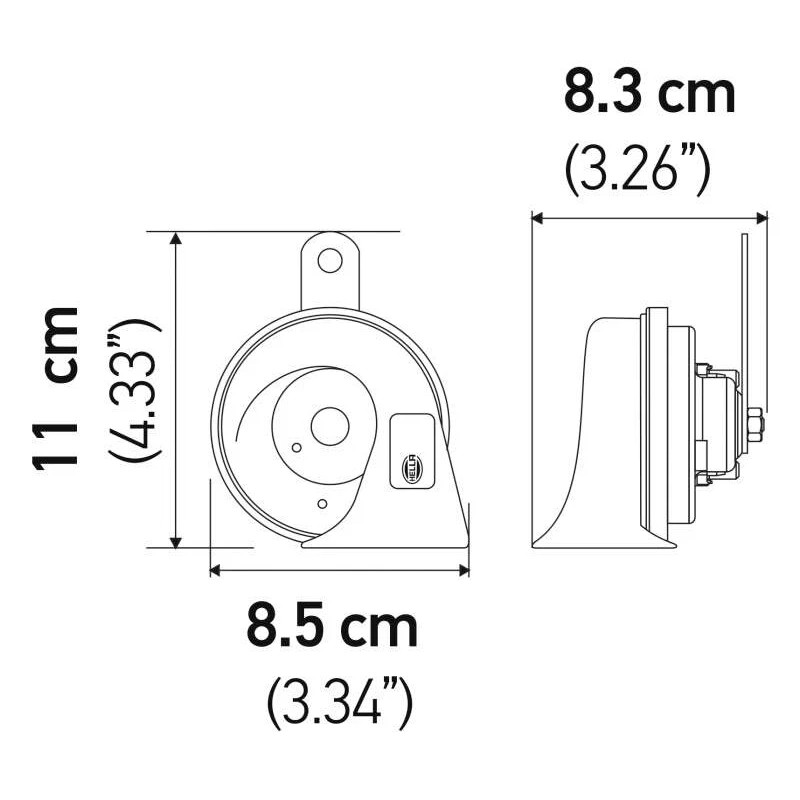 Hella-PAGID Hella Twin Trumpet Horn Kit 12V 400/500Hz (007424804 =