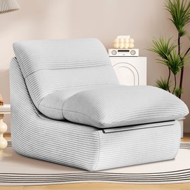 Misolant Bean Bag Chairs, Corduroy Fabric Sofa Bean Bag Chair for Adults with High-Resilience Sponge, Non-Slip Base Floor Lounge Sofa for Home