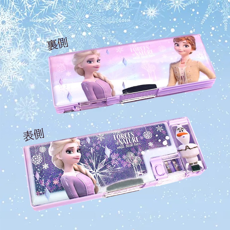 Pencil Case, Elementary School Students, Girls, Double-Sided Opening, Pencil Sharpener,