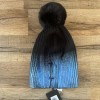 Jocelyn NWT Black Blue Metallic Faux Fur Beanie Winter Hat