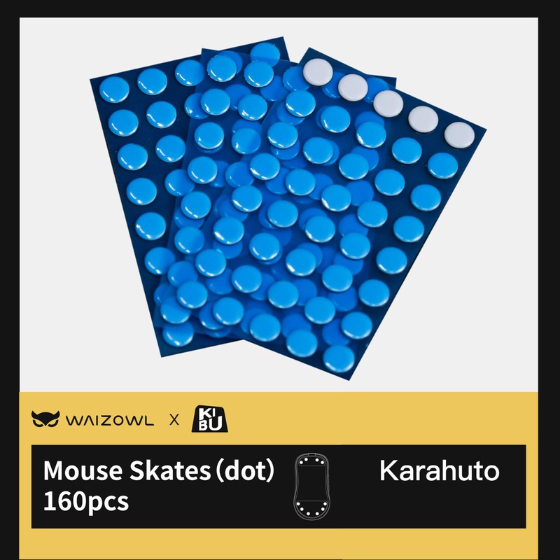 WAIZOWL x KIBU Universal Mouse Sole (DOT) 160 PCS (Karahuto)