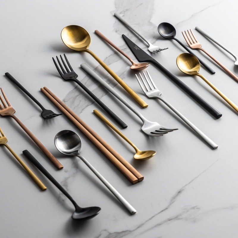 VBC Casa cutlery matte titanium 32 types, gold gold_dinner spoon