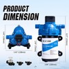 DC HOUSE 12V RV Water Diaphragm Pump Quiet Replacement, 3.5GPM
