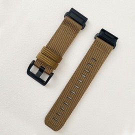 26mm Nylon Quick-fit Watch Bands for Garmin Fenix 8 51mm, Compatible with Fenix 7X/fenix 6X/fenix 5X/Fenix 3/Enduro/Epix Pro 51mm Quick-dry Watchbands (brown)